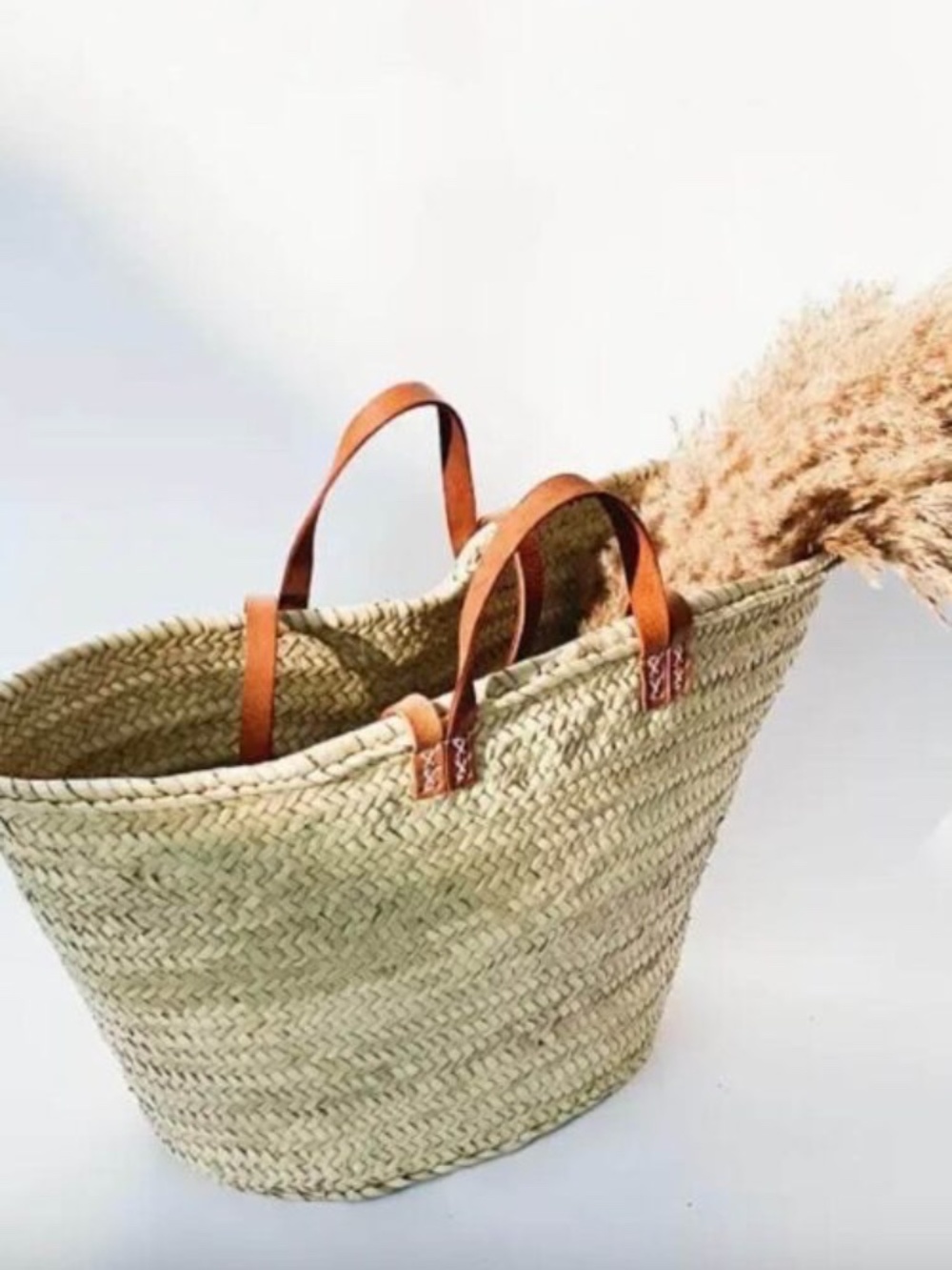 Handmade Woven Straw Frech Market Tote - Picture 4 of 4